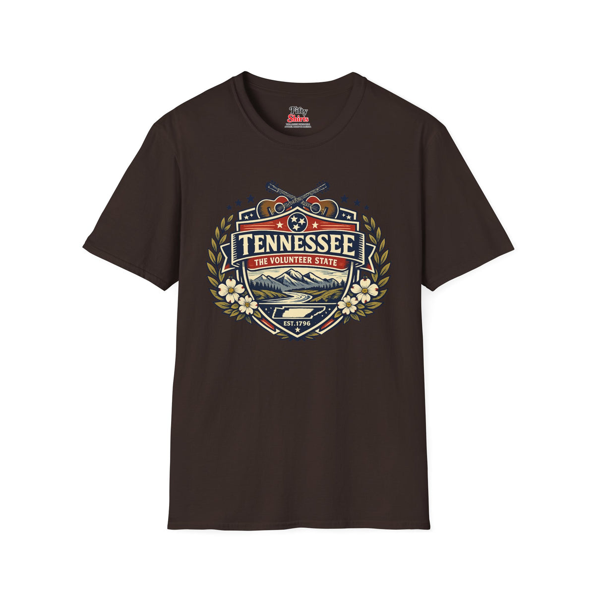 Tennessee Heritage Badge Unisex Softstyle T Shirt State Pride Graphic Tee Collections FS03
