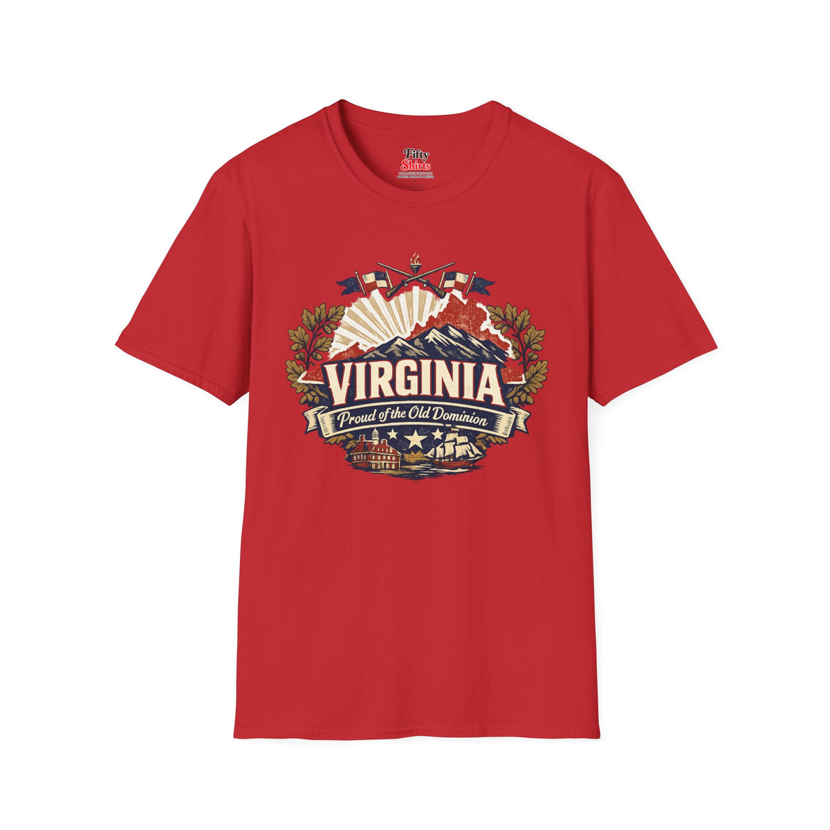 Virginia State Pride Unisex Softstyle T Shirt State Pride Graphic Tee Collections FS03