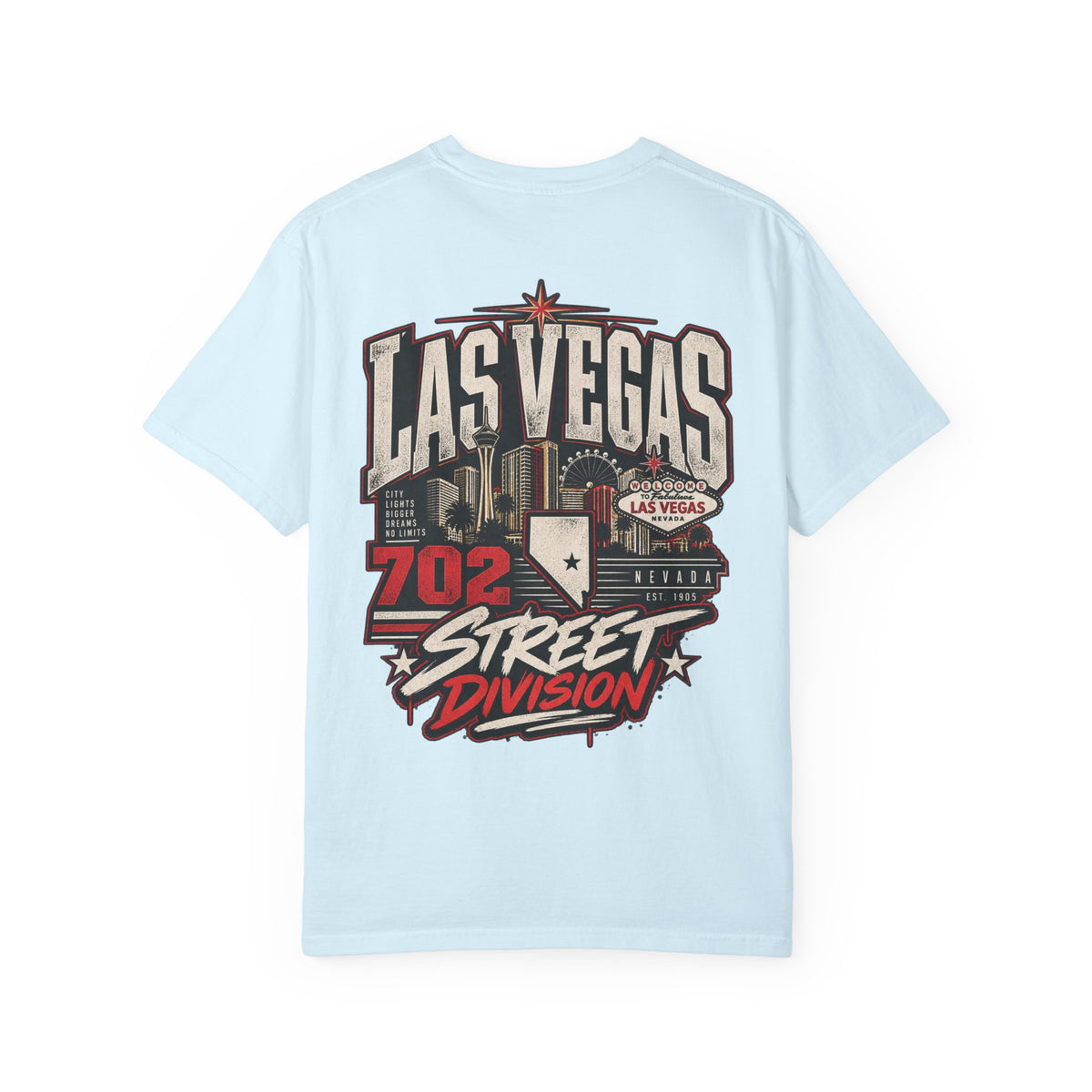 Nevada Las Vegas Street Division Unisex Comfort Color 1717 Streetwear Graphic Tee