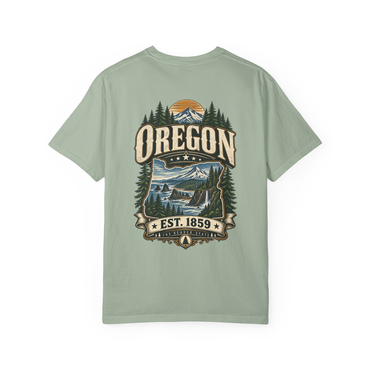 Oregon Established 1859 Unisex Comfort Color 1717 Streetwear Graphic Tee
