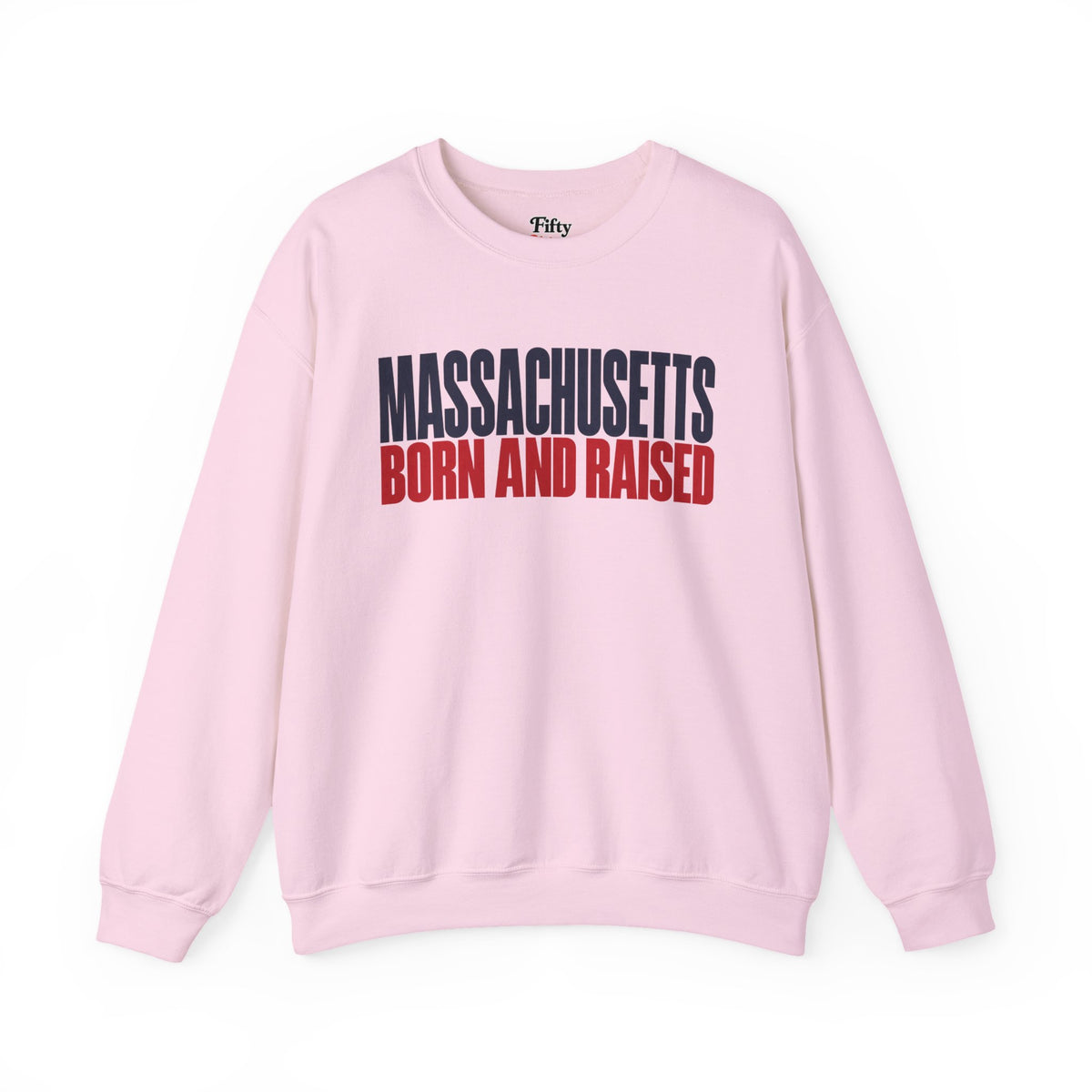Massachusetts Born and Raised Modern Streetwear Unisex Sweatshirt Graphic