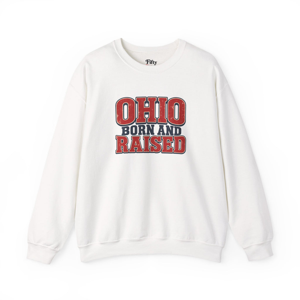 Ohio Born and Raised Vintage Americana Unisex Sweatshirt Graphic
