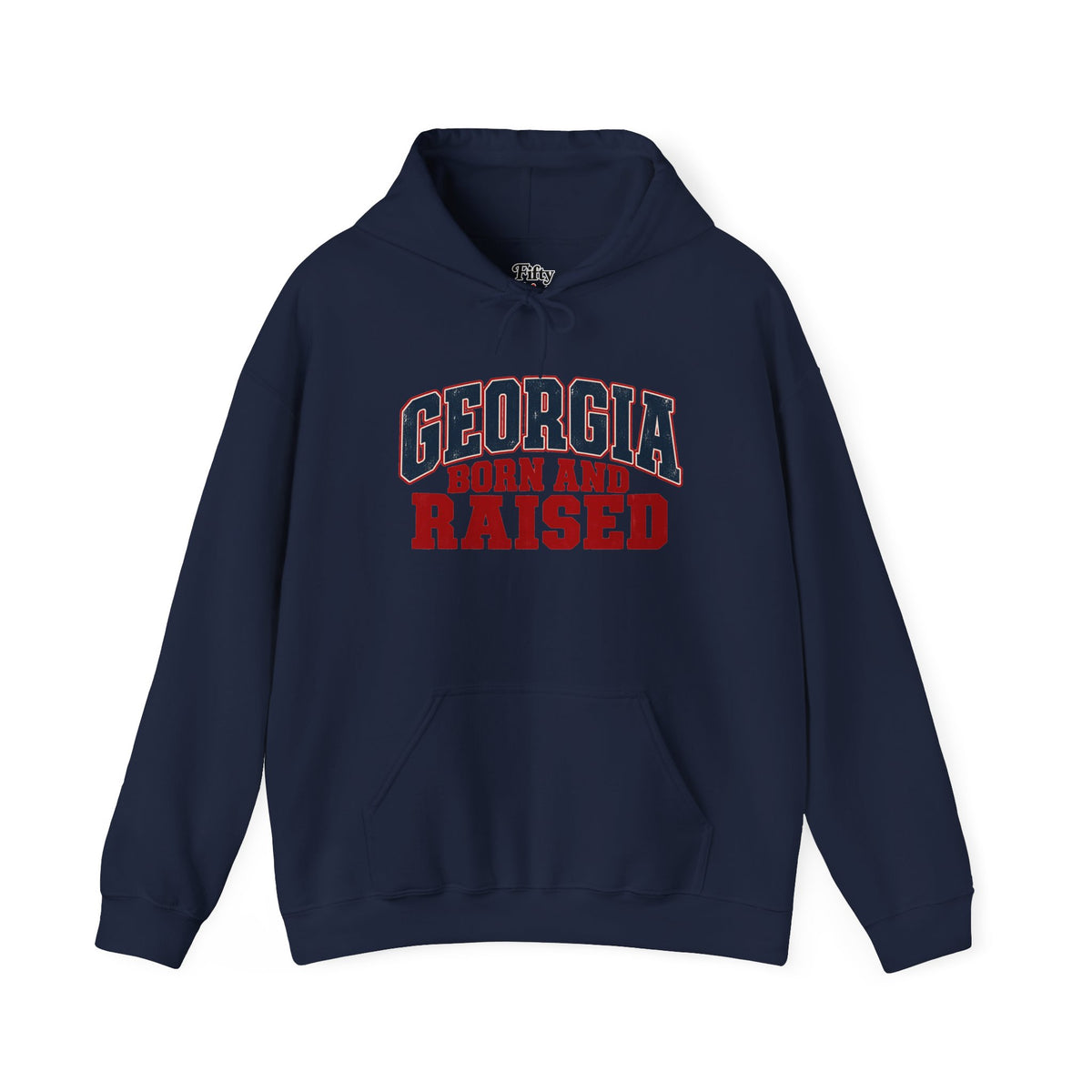 Georgia Born and Raised Rustic Southern Unisex Hoodie GraphicUnisex Hoodie Graphic