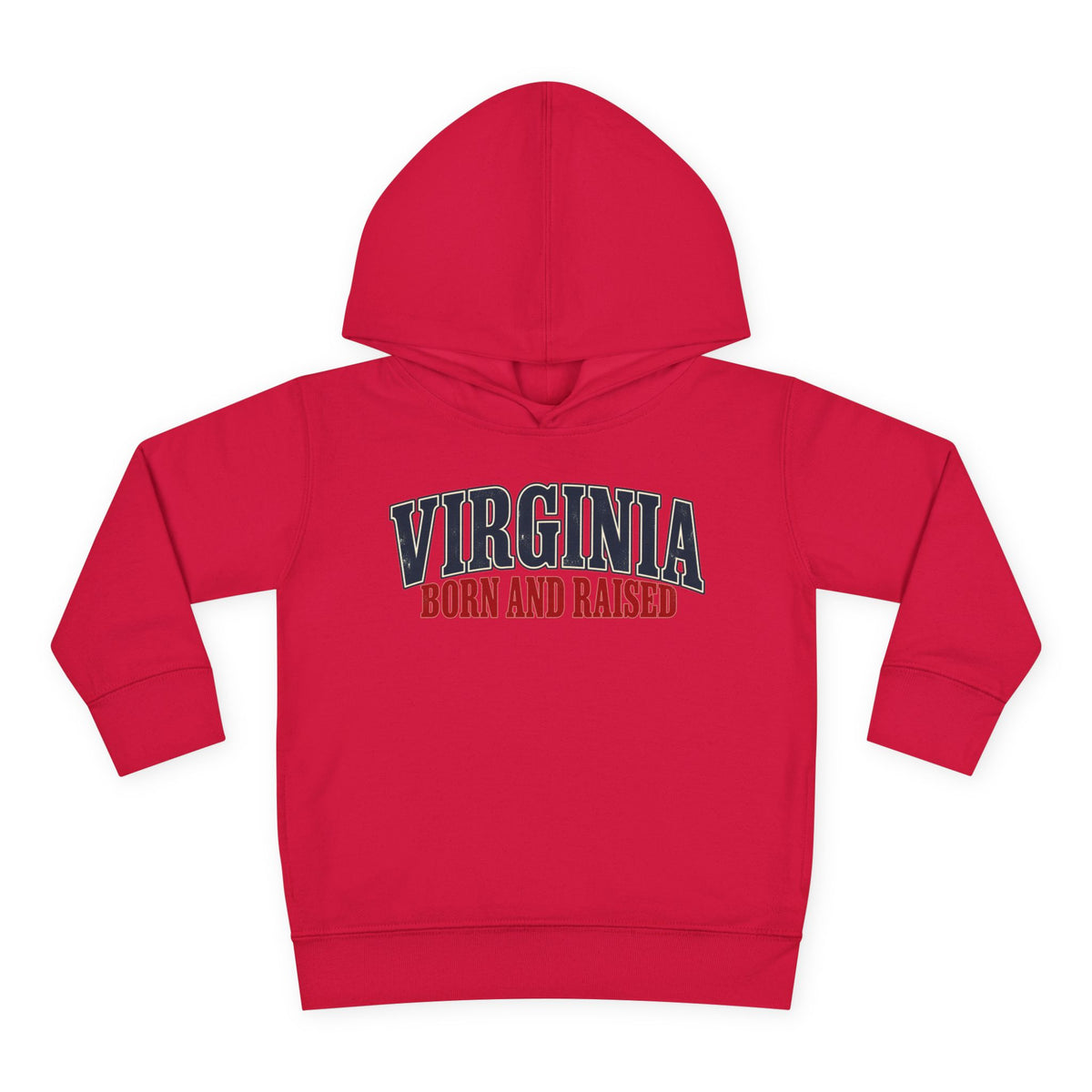 Virginia Born and Raised Southern Heritage Unisex Toddler Pullover Fleece Hoodie