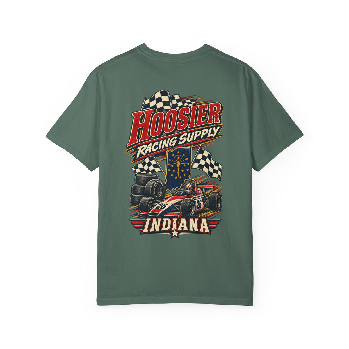 Indiana Hoosier Racing Supply Unisex Comfort Color 1717 Streetwear Graphic Tee