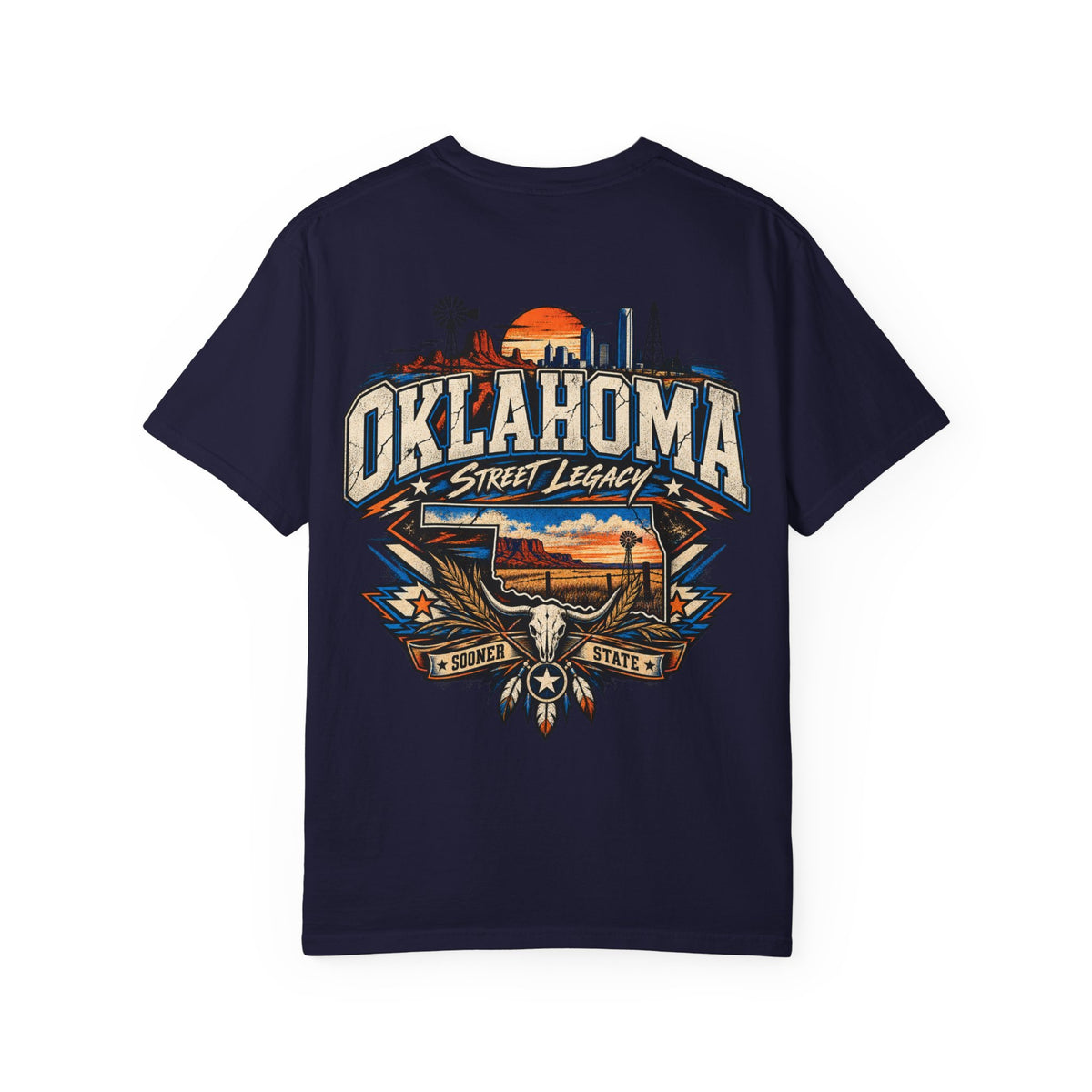 Oklahoma Street Legacy Unisex Comfort Color 1717 Streetwear Graphic Tee