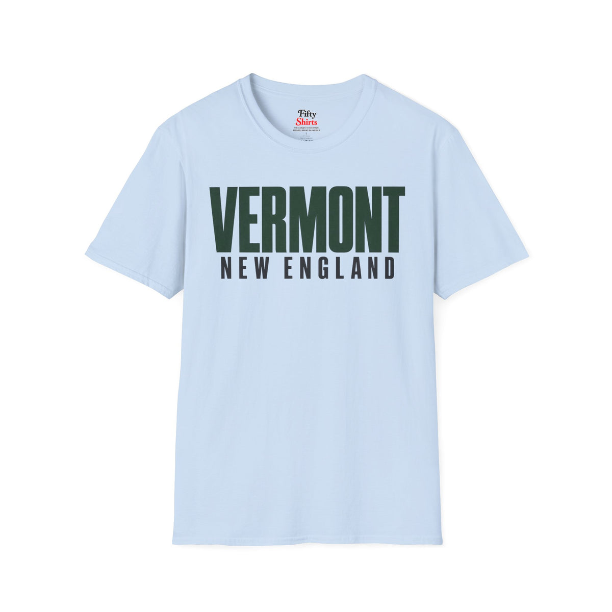Vermont New England Unisex Softstyle T Shirt State Name Graphic Tee