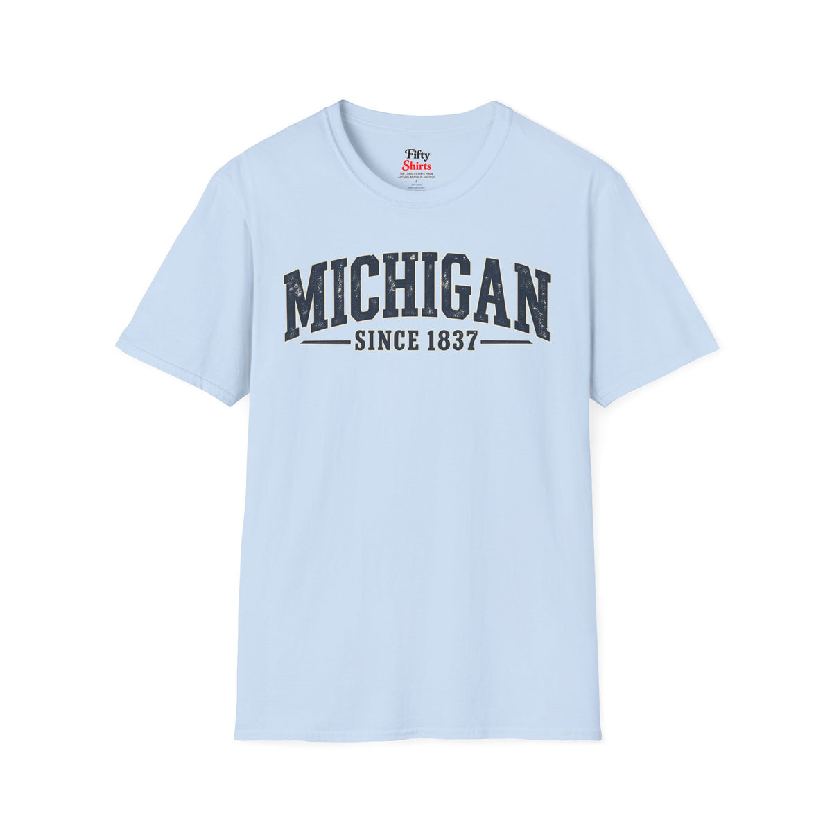 Michigan Since 1837 Unisex Softstyle T Shirt State Name Graphic Tee