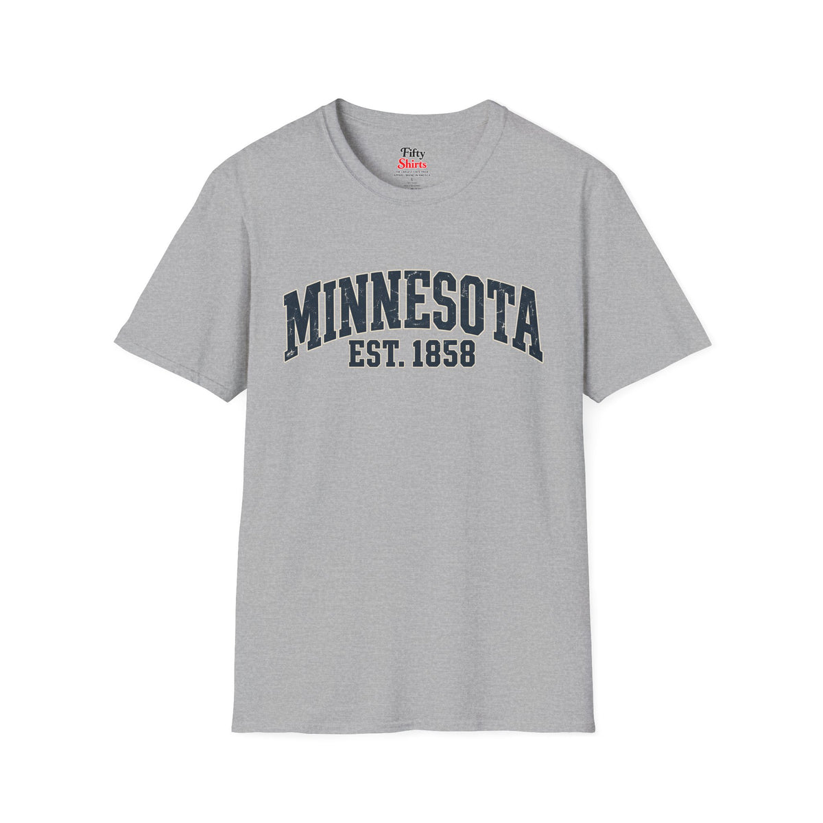 Minnesota Est 1858 Unisex Softstyle T Shirt State Name Graphic Tee