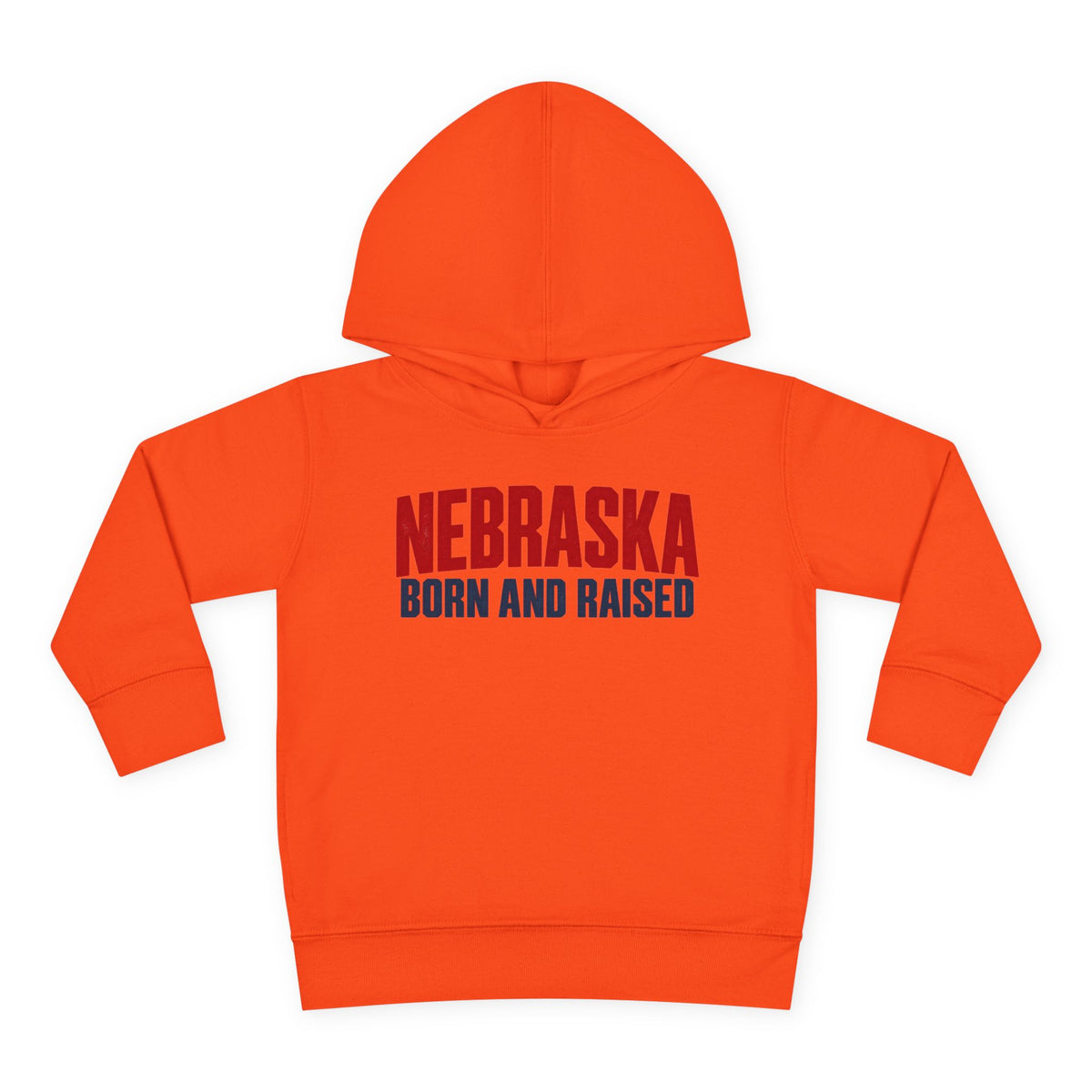 Nebraska Born and Raised Minimal Heritage Unisex Toddler Pullover Fleece Hoodie