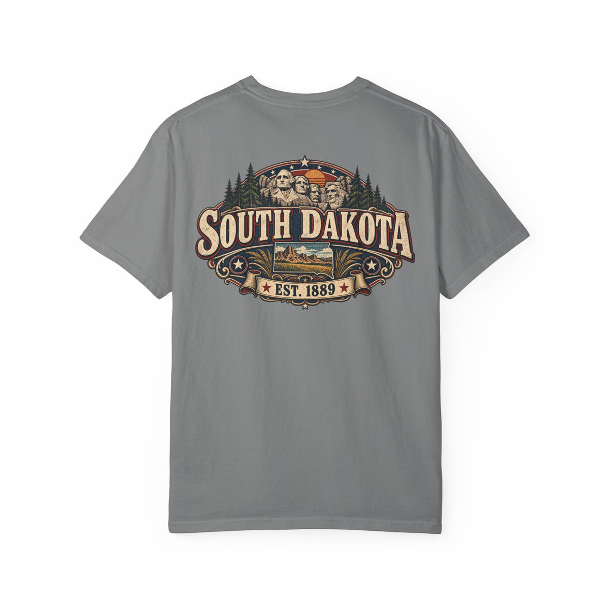 South Dakota Established 1889 Unisex Comfort Color 1717 Streetwear Graphic Tee