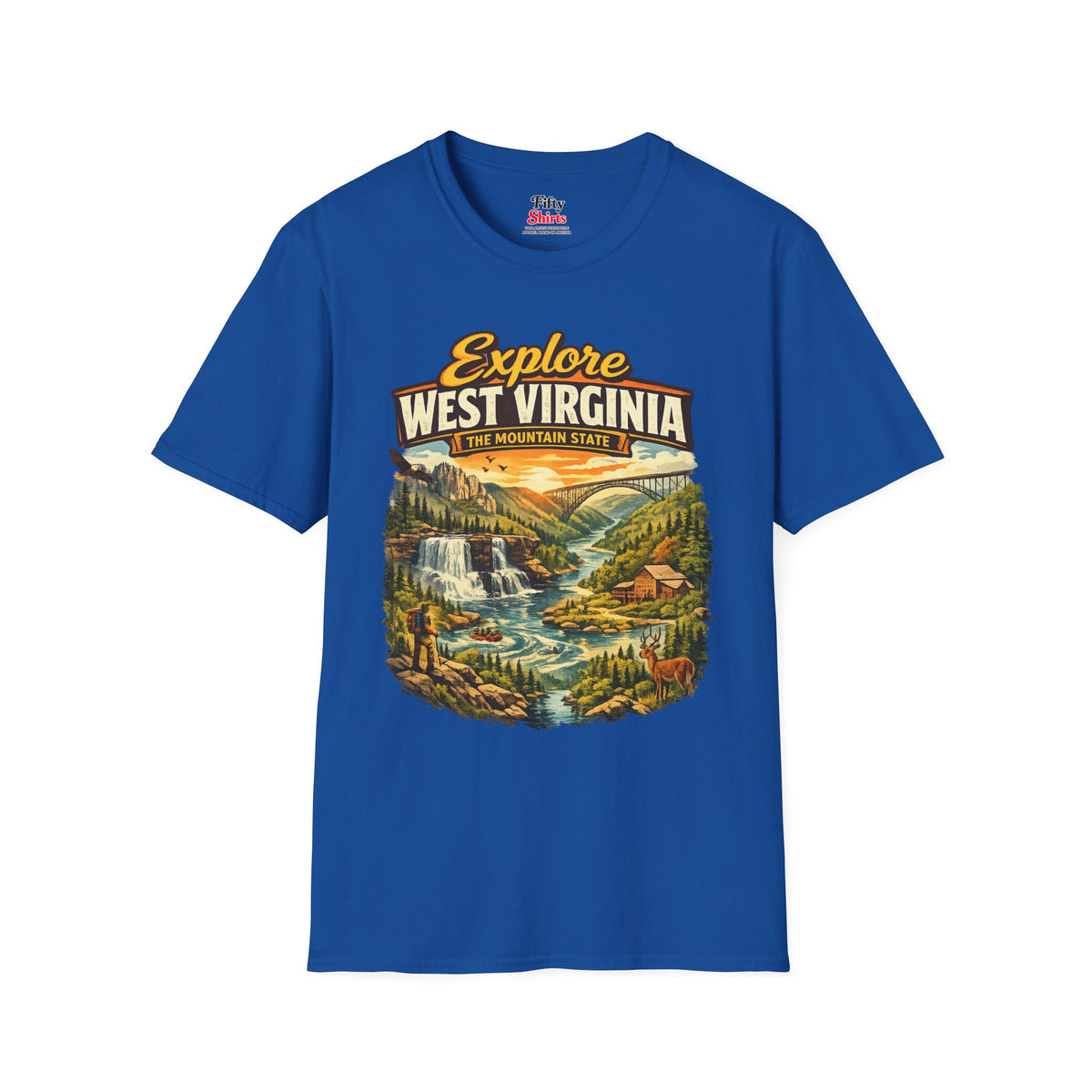 Explore West Virginia Unisex Softstyle T Shirt State Pride Graphic Tee Collections FS03