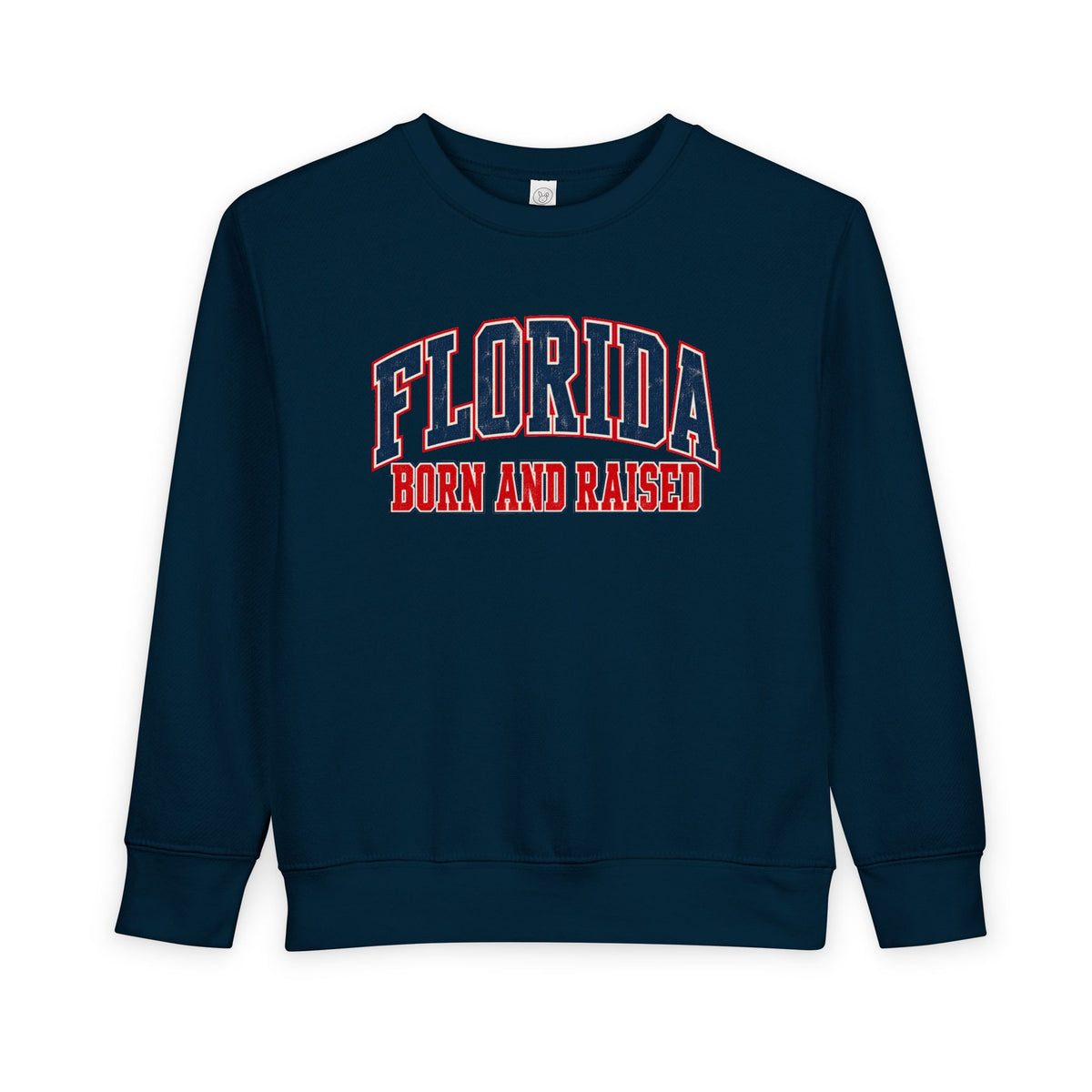 Florida Born and Raised Vintage Collegiate Unisex Toddler Sweatshirt