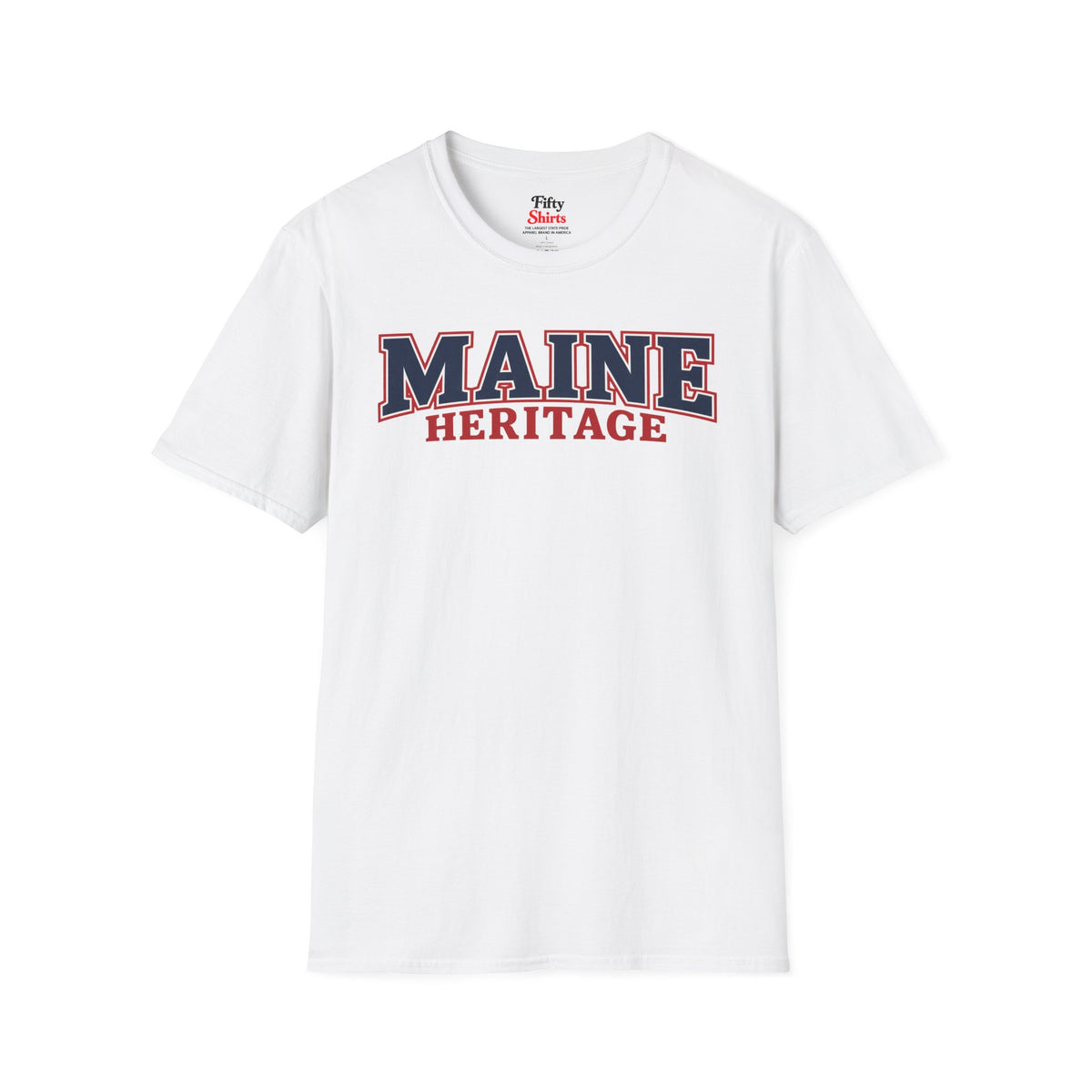 Maine Heritage Unisex Softstyle T Shirt State Name Graphic Tee