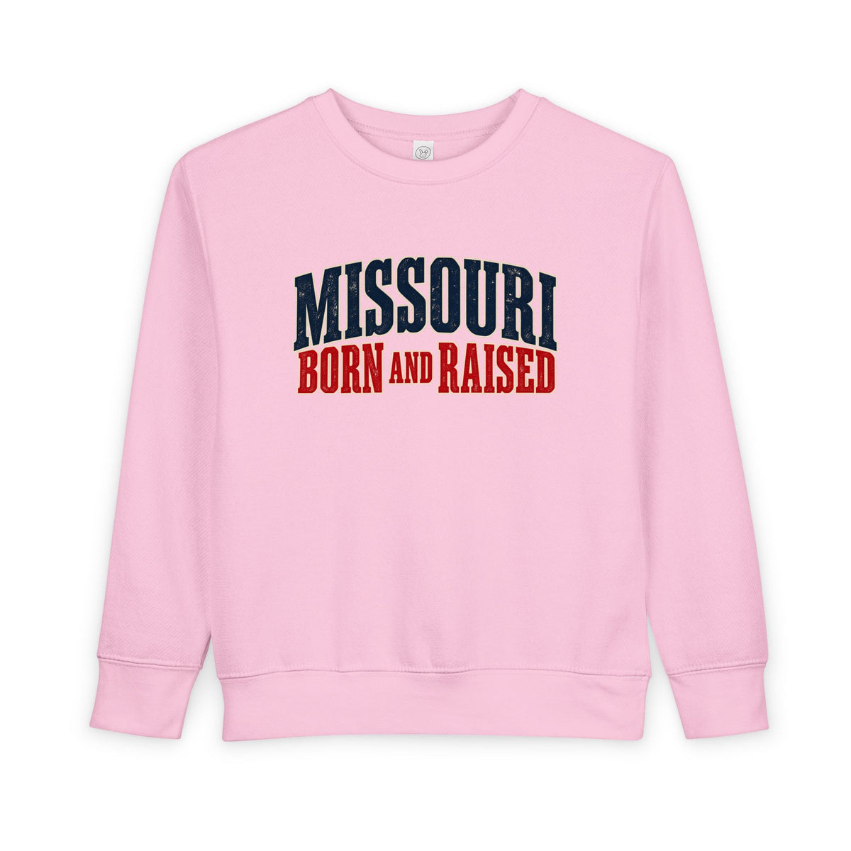 Missouri Born and Raised Midwest Heritage Unisex Toddler Sweatshirt Graphic