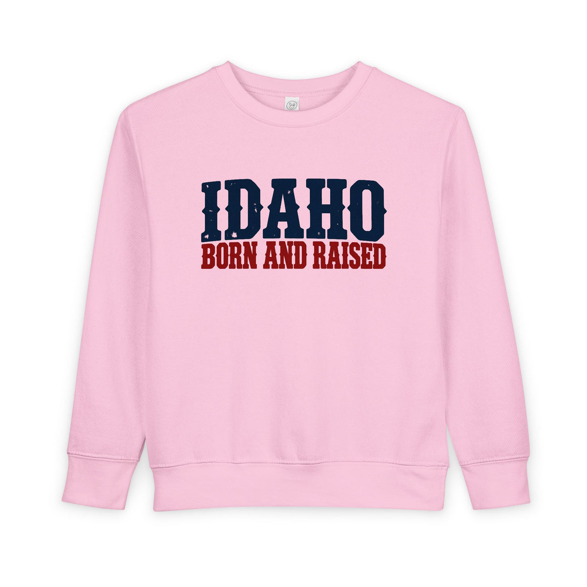 Idaho Born and Raised Rugged Western Unisex Toddler Sweatshirt