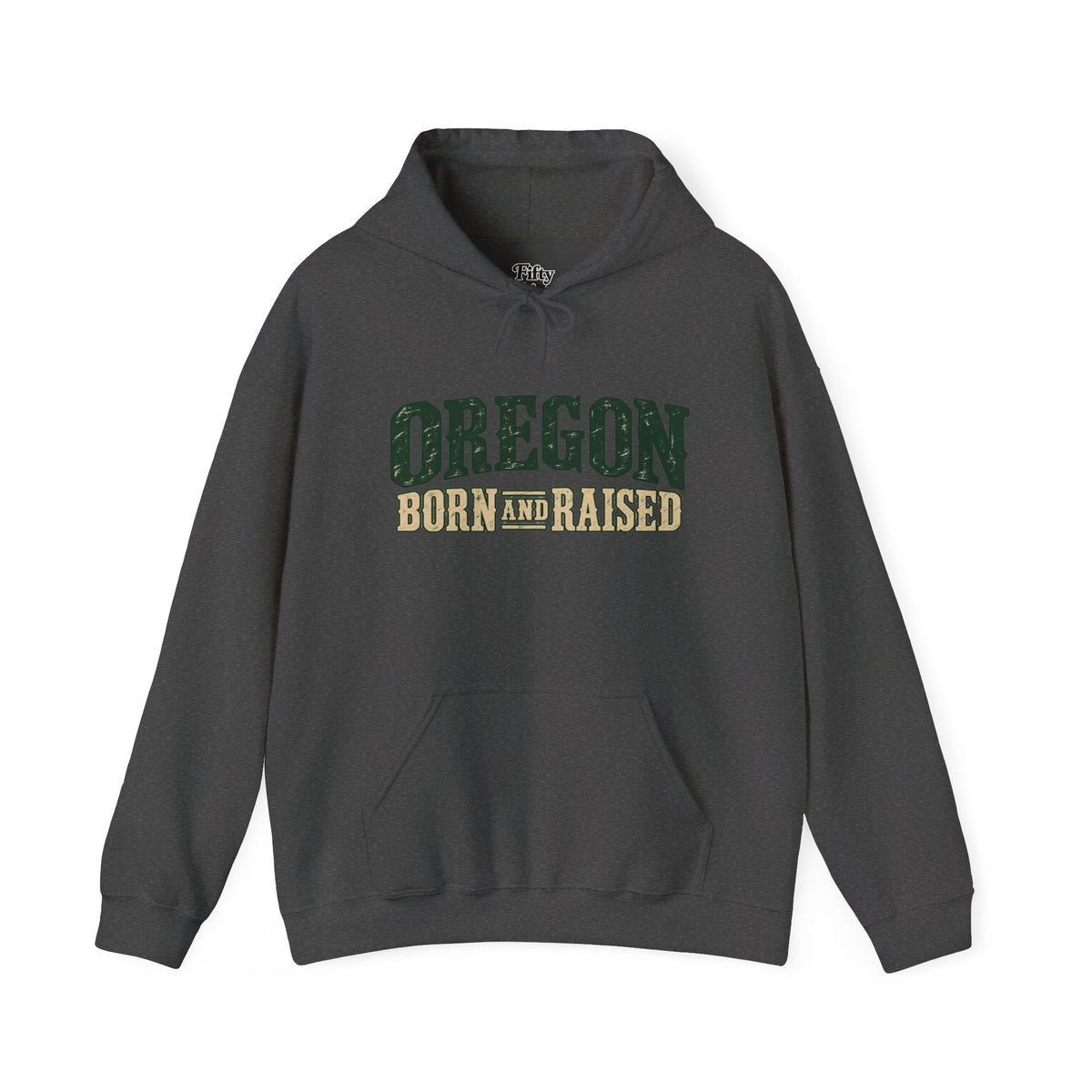 Oregon Born and Raised Rustic Pacific Northwest Unisex Hoodie Graphic