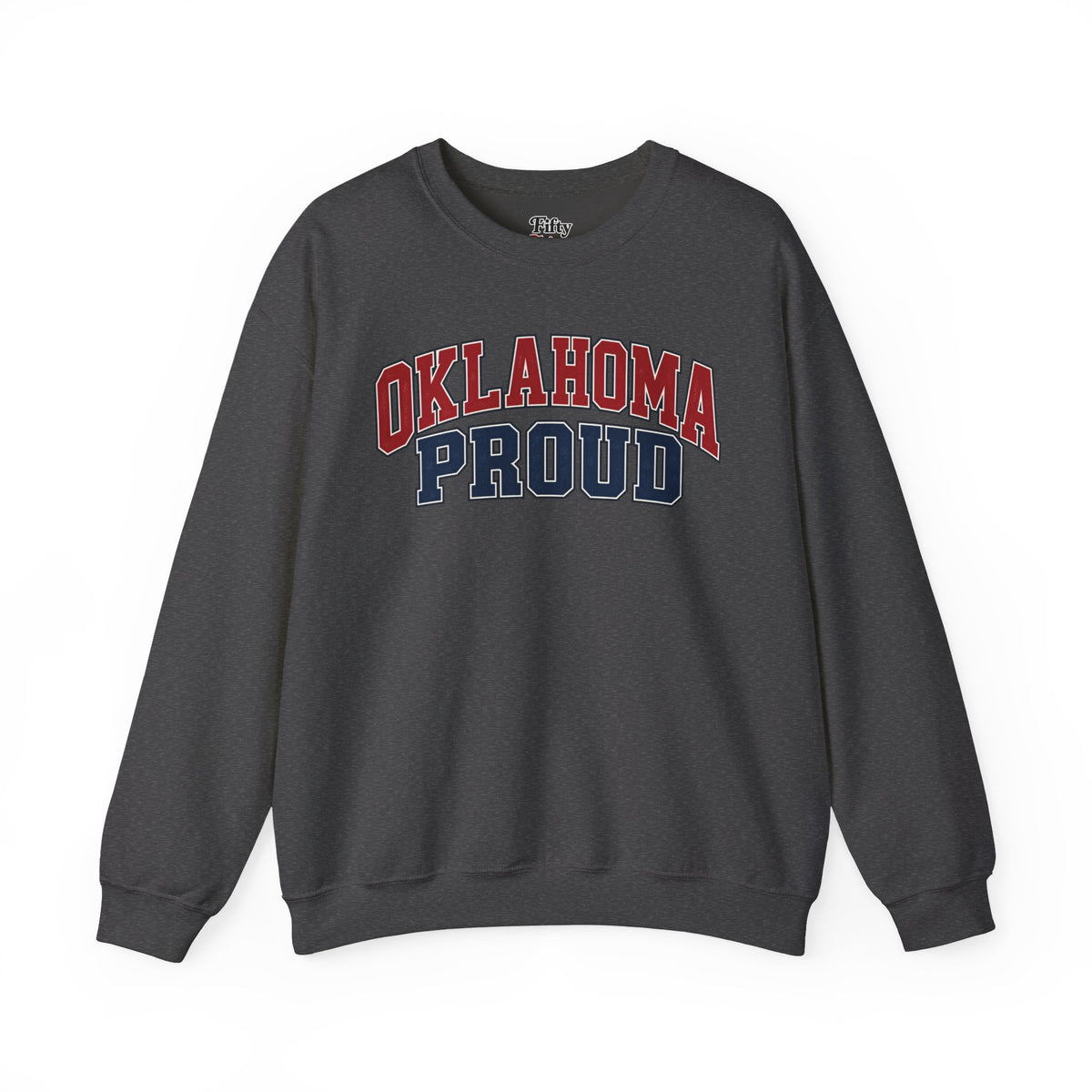 Oklahoma Proud Unisex Crewneck Sweatshirt State Name Graphic