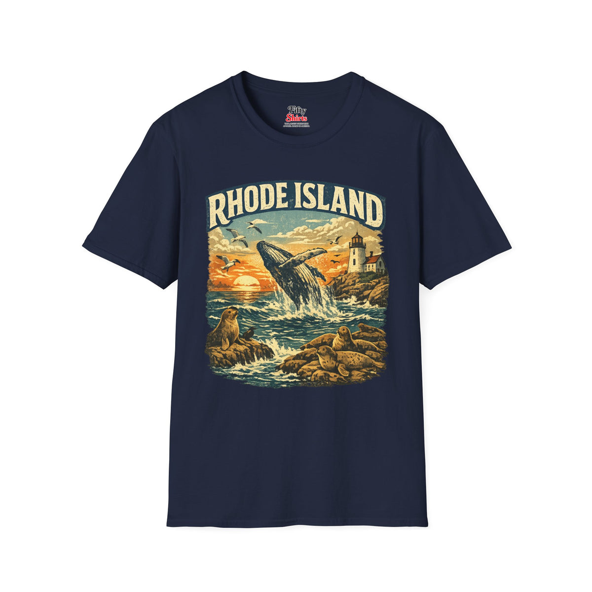 Rhode Island Wildlife Unisex Softstyle T Shirt State Pride Graphic Tee Collections FS03