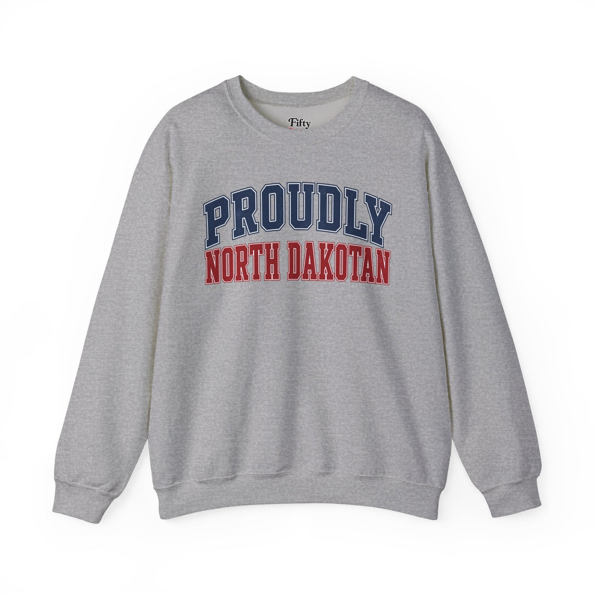 Proudly North Dakotan Dakota Unisex Crewneck Sweatshirt State Name Graphic