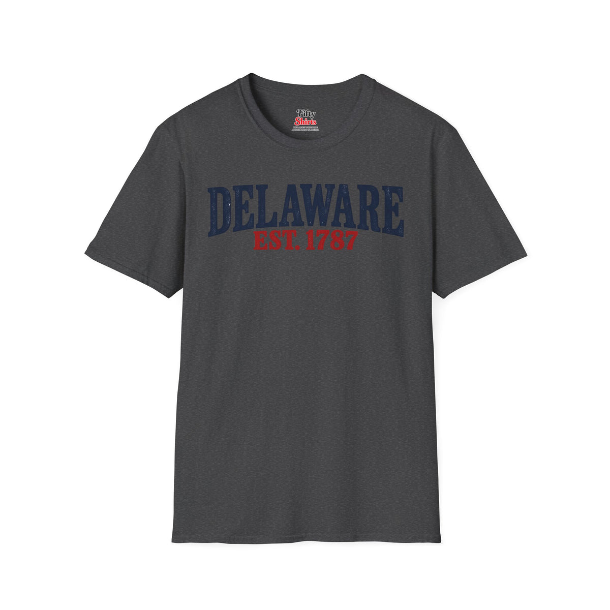 Delaware EST 1787 Unisex Softstyle T Shirt State Name Graphic Tee