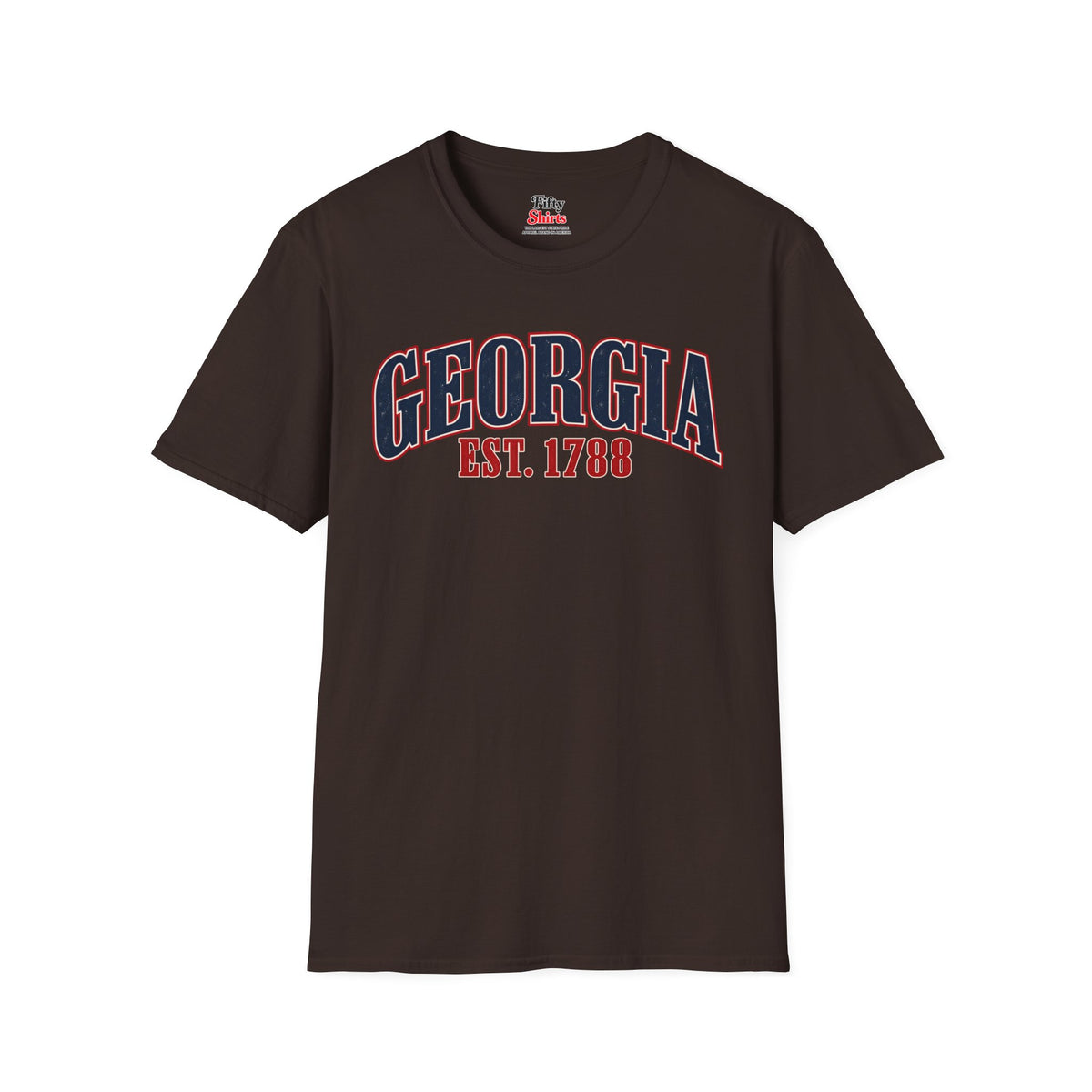 Georgia EST 1788 Unisex Softstyle T Shirt State Name Graphic Tee