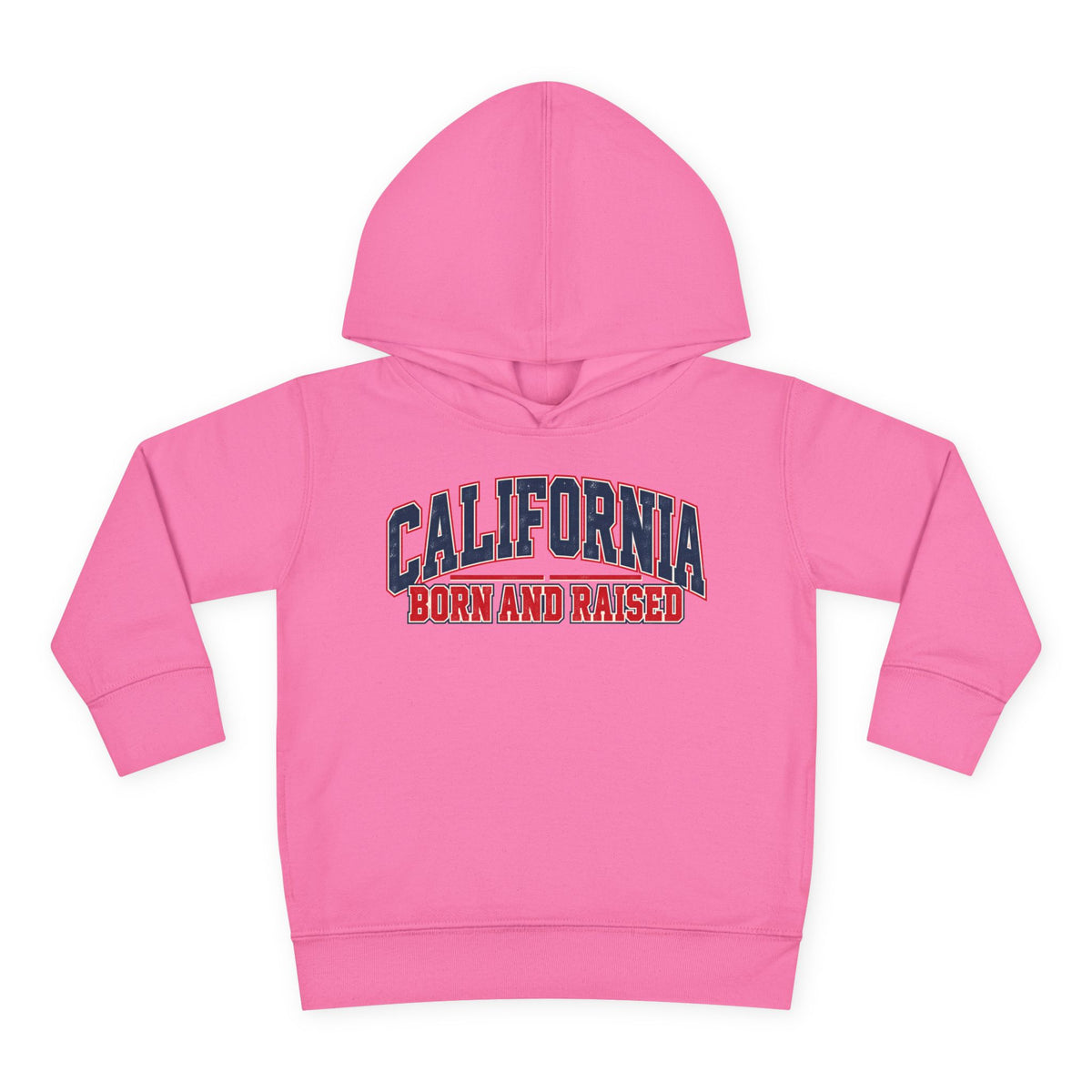 California Born and Raised Vintage Collegiate Unisex Toddler Pullover Fleece Hoodie
