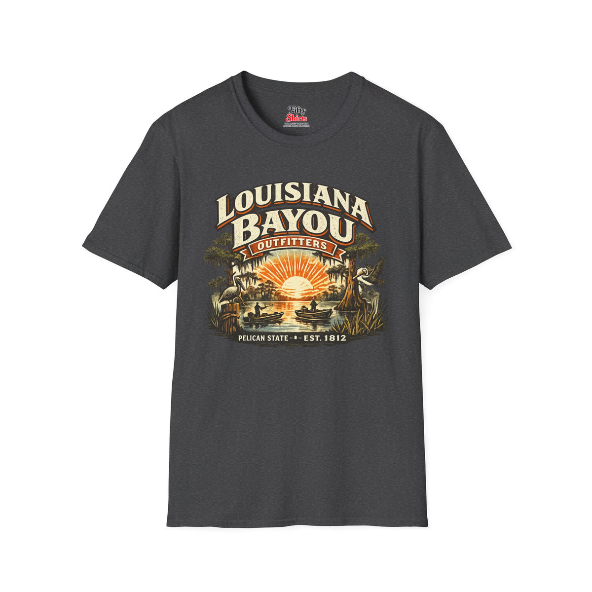 Louisiana Bayou Outfitters Unisex Softstyle T Shirt State Pride Graphic Tee Collections FS03