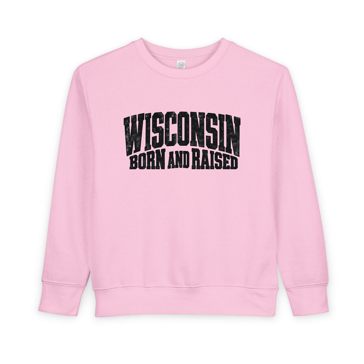 Wisconsin Born and Raised Bold Workwear Unisex Toddler Sweatshirt