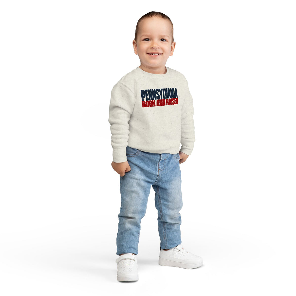 Pennsylvania Born and Raised Northeast Streetwear Unisex Toddler Sweatshirt