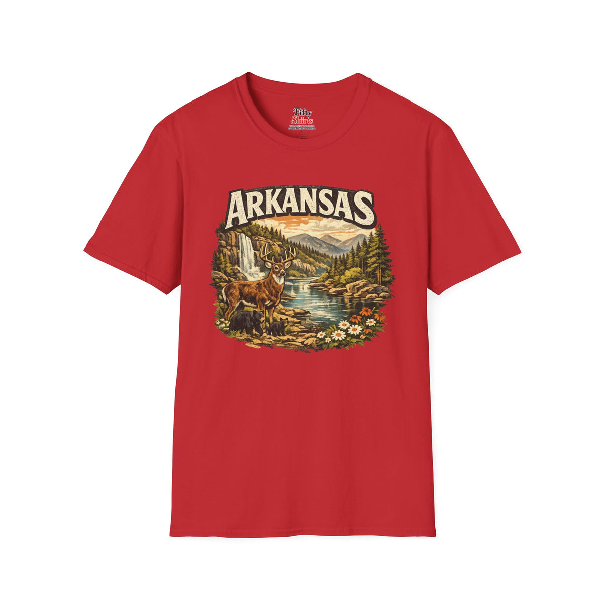 Arkansas Wildlife Unisex Softstyle T Shirt State Pride Graphic Tee Collections FS03