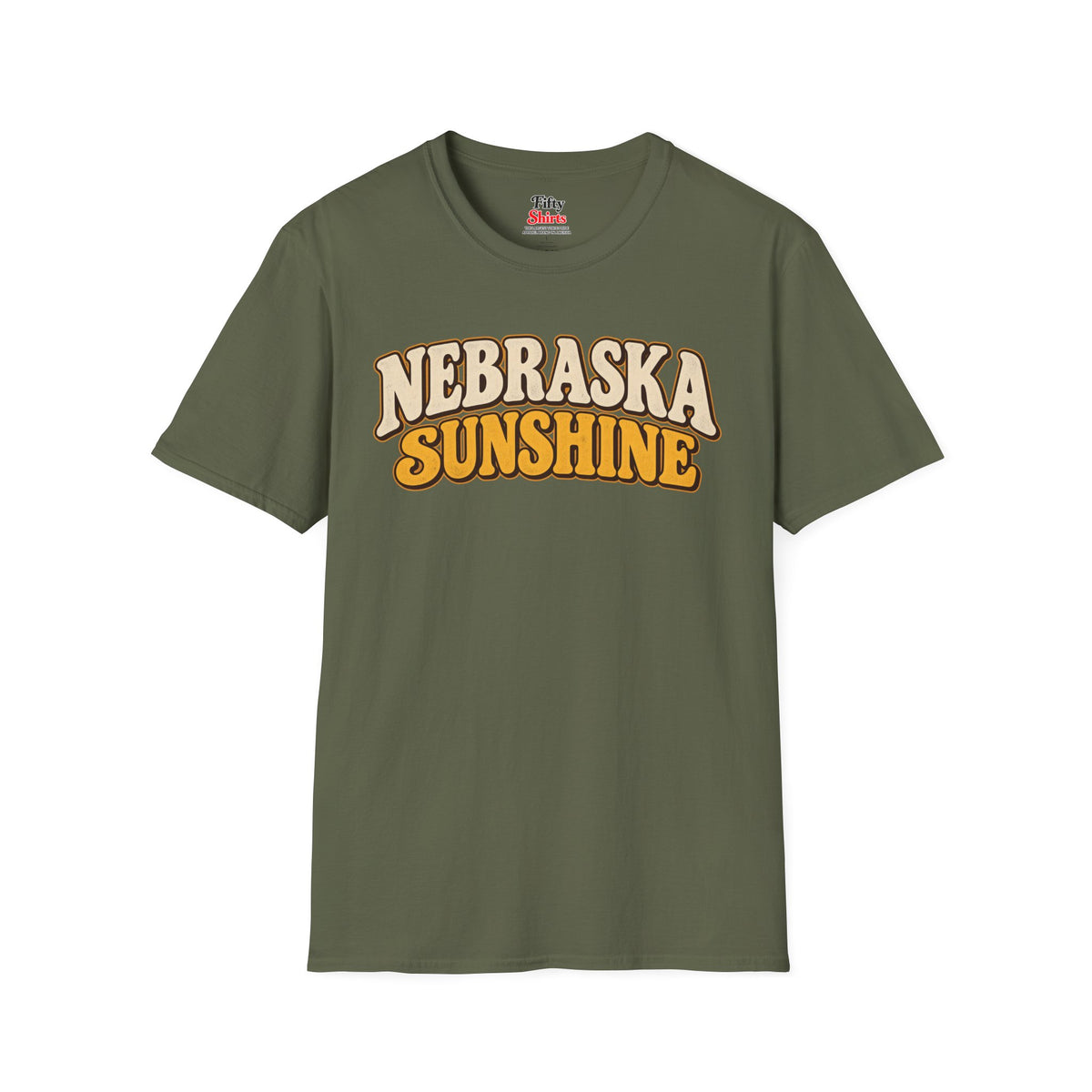 Nebraska Sunshine Unisex Softstyle T Shirt State Name Graphic Tee