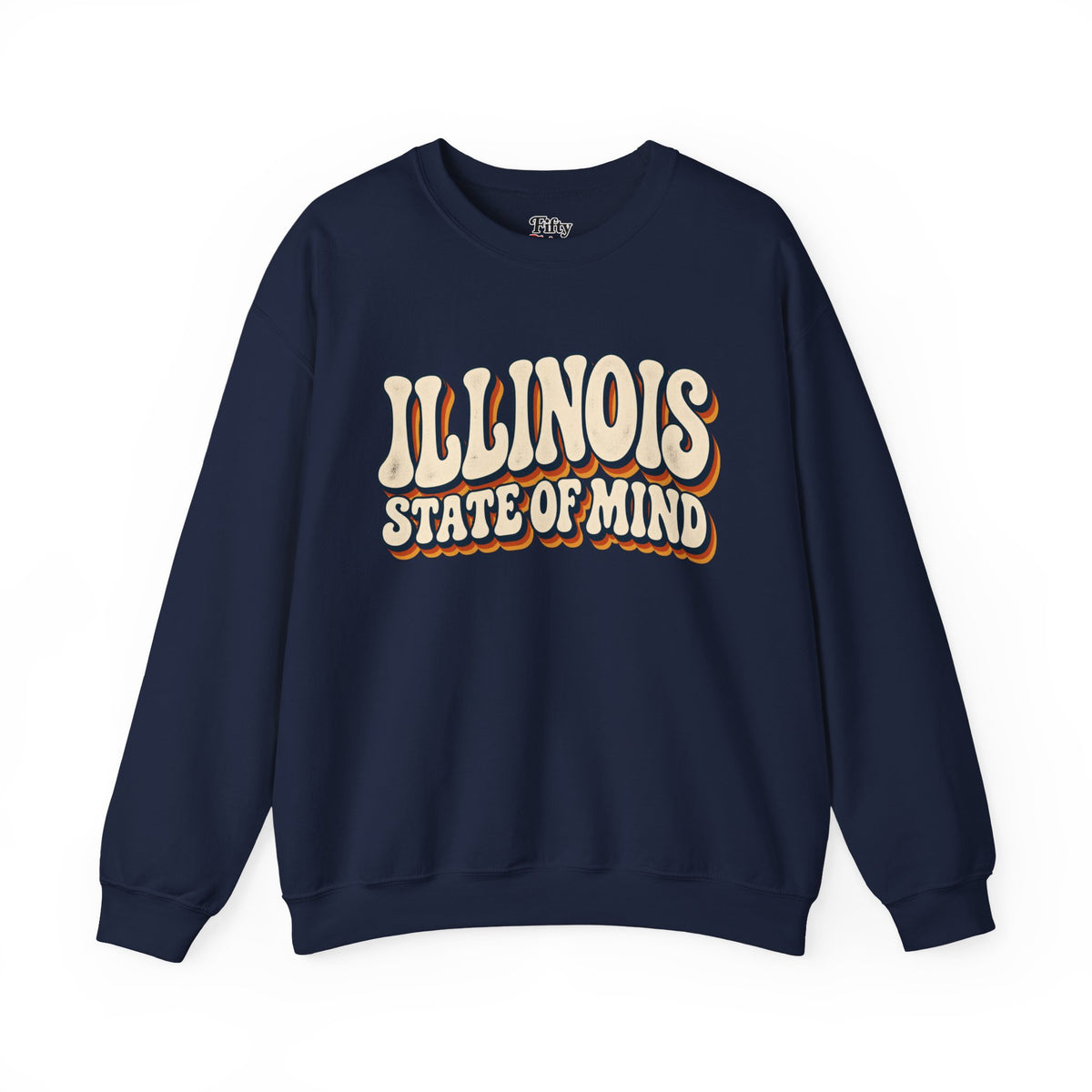 Illinois State of Mind Unisex Crewneck Sweatshirt State Name Graphic
