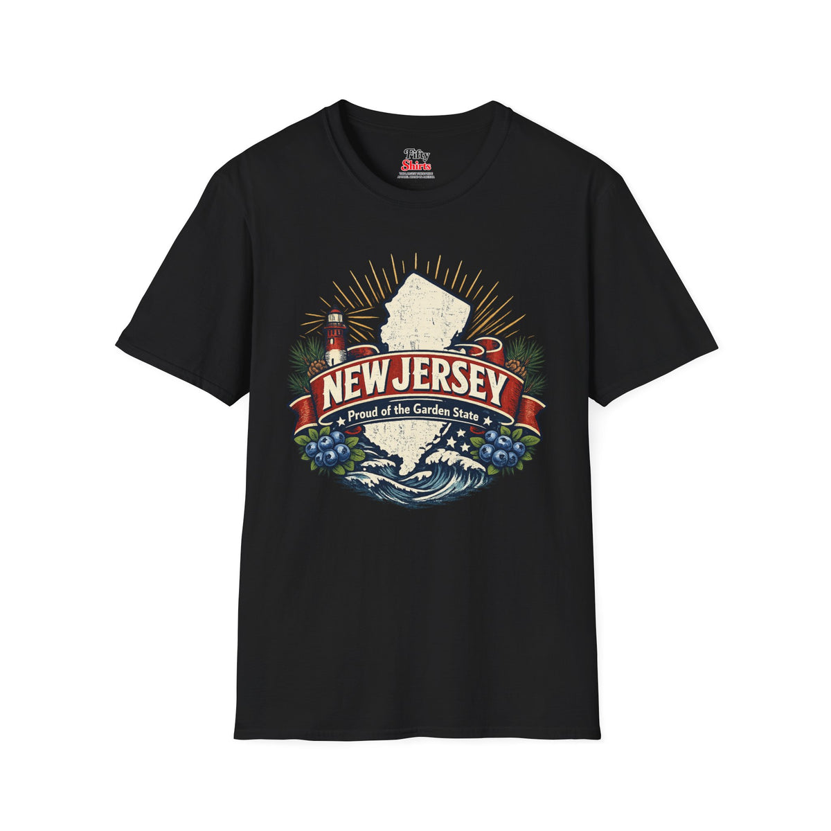 New Jersey State Pride Unisex Softstyle T Shirt State Pride Graphic Tee Collections FS03
