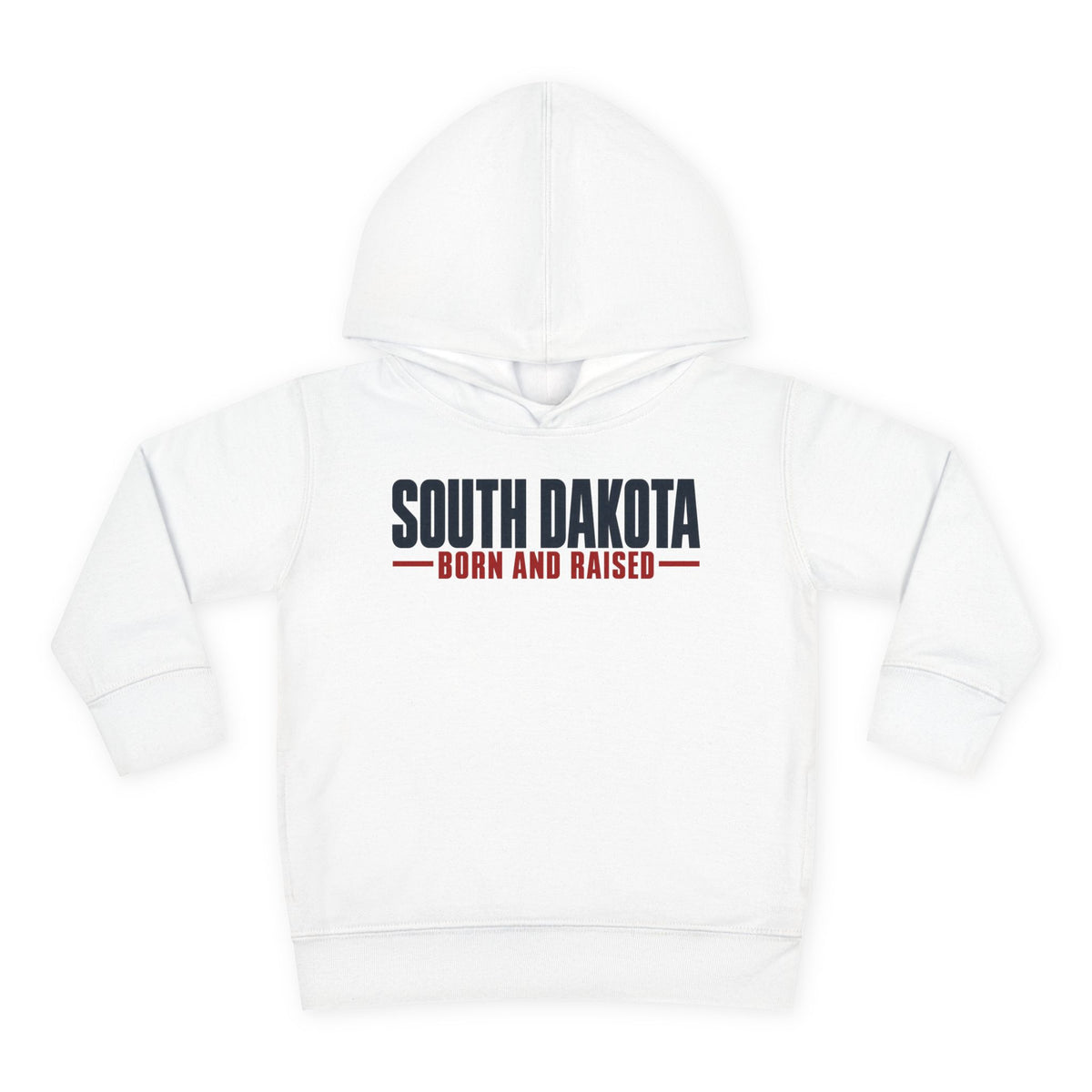 South Dakota Born and Raised Minimal Modern Heritage Unisex Toddler Pullover Fleece Hoodie