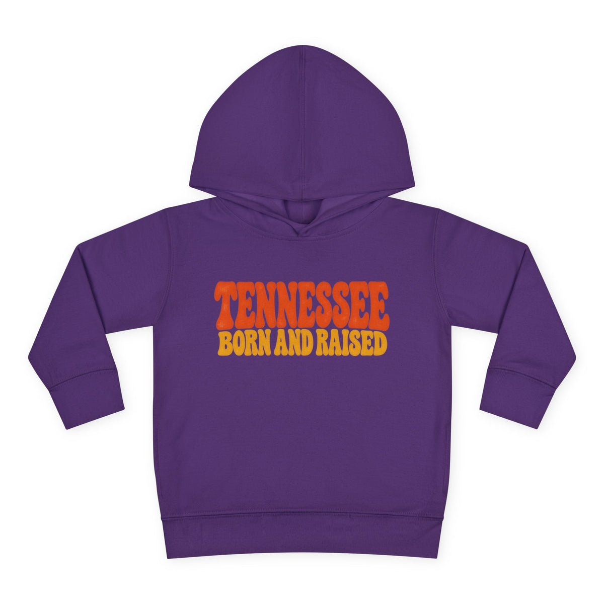 Tennessee Born and Raised Retro 1970s Unisex Toddler Pullover Fleece Hoodie