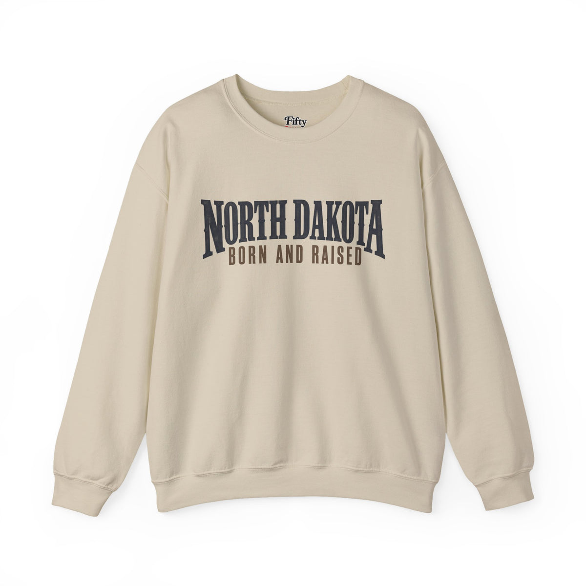 North Dakota Born and Raised Premium Heritage Unisex Sweatshirt Graphic