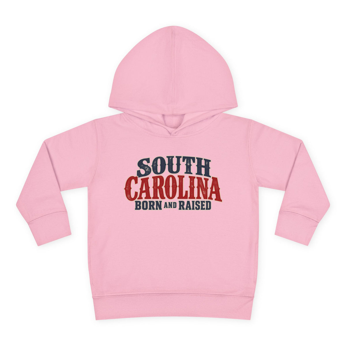 South Carolina Born and Raised Classic Southern Souvenir Unisex Toddler Pullover Fleece Hoodie