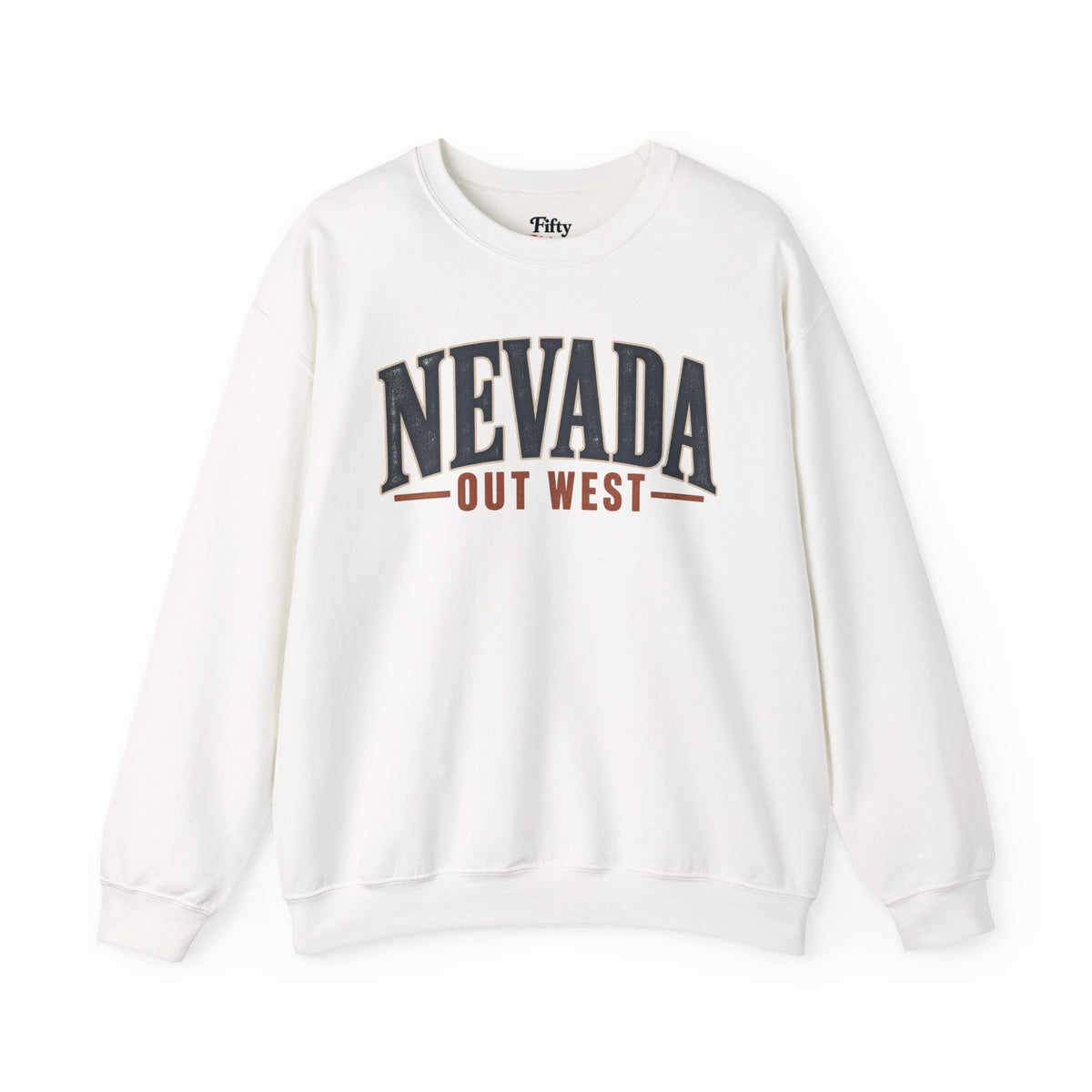 Nevada Out West Unisex Crewneck Sweatshirt State Name Graphic
