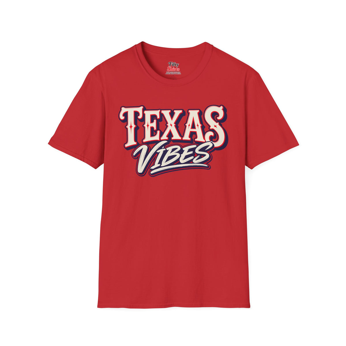 Texas Vibes Unisex Softstyle T Shirt State Name Graphic Tee