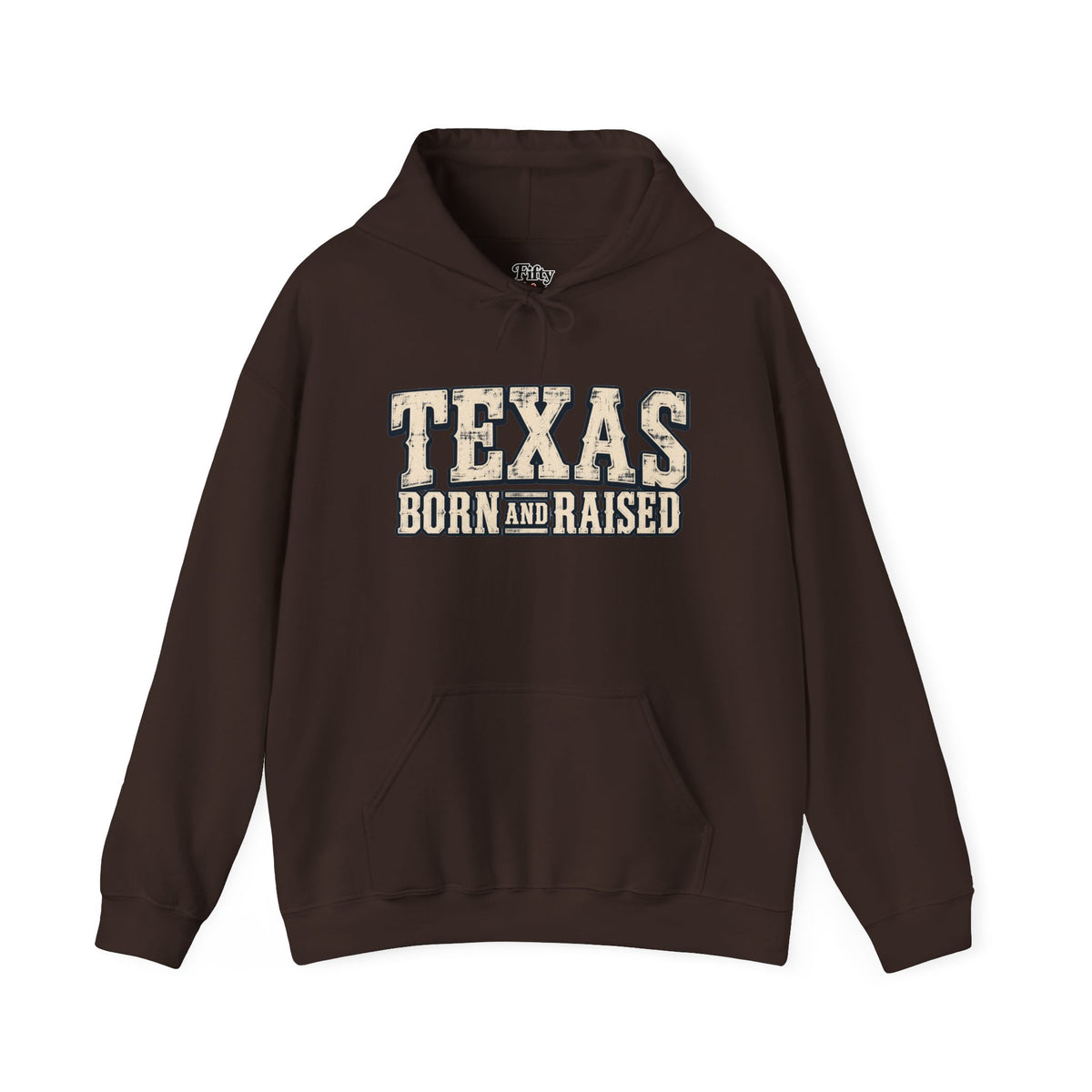 Texas Born and Raised Old-School Ranch Heritage Unisex Hoodie Graphic
