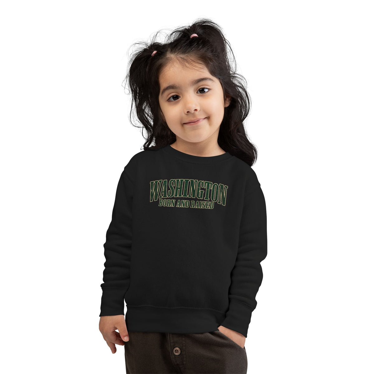 Washington Born and Raised Premium Heritage Unisex Toddler Sweatshirt