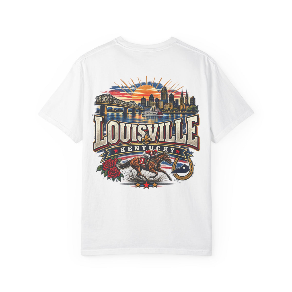 Louisville Kentucky Unisex Comfort Color 1717 Streetwear Graphic Tee