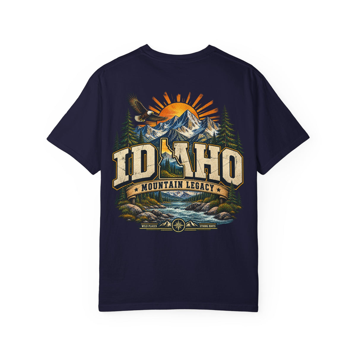 Idaho Mountain Legacy Unisex Comfort Color 1717 Streetwear Graphic Tee