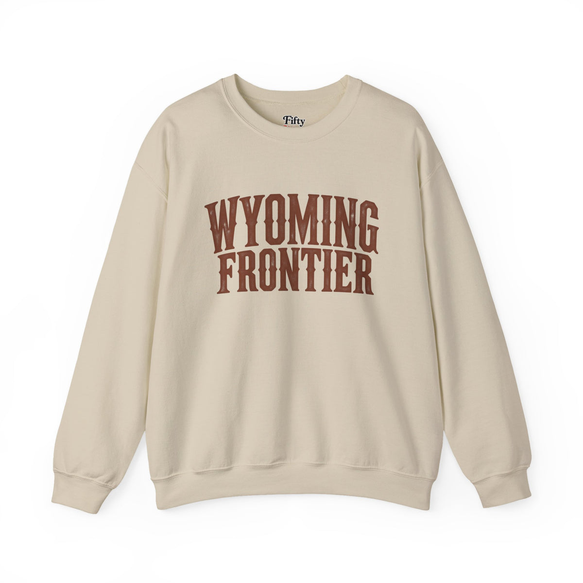 Wyoming Frontier Unisex Crewneck Sweatshirt State Name Graphic