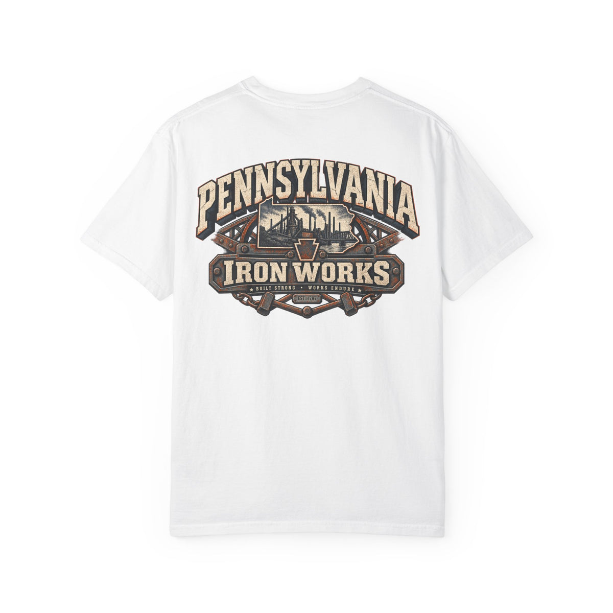 Pennsylvania Iron Works Unisex Comfort Color 1717 Streetwear Graphic Tee