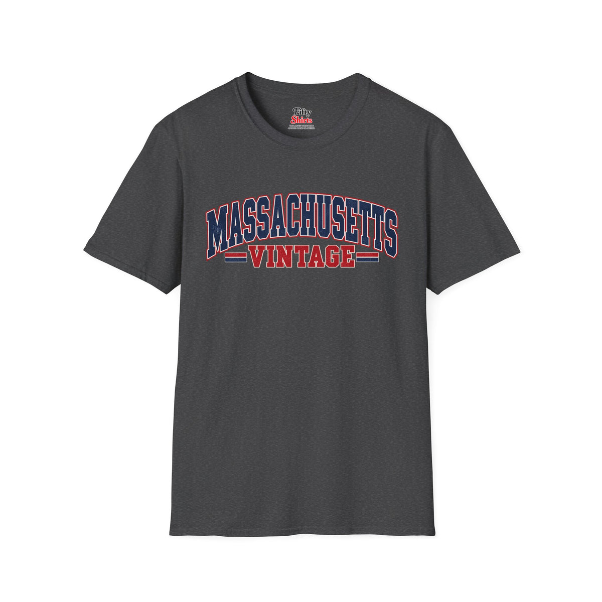 Massachusetts Vintage Unisex Softstyle T Shirt State Name Graphic Tee