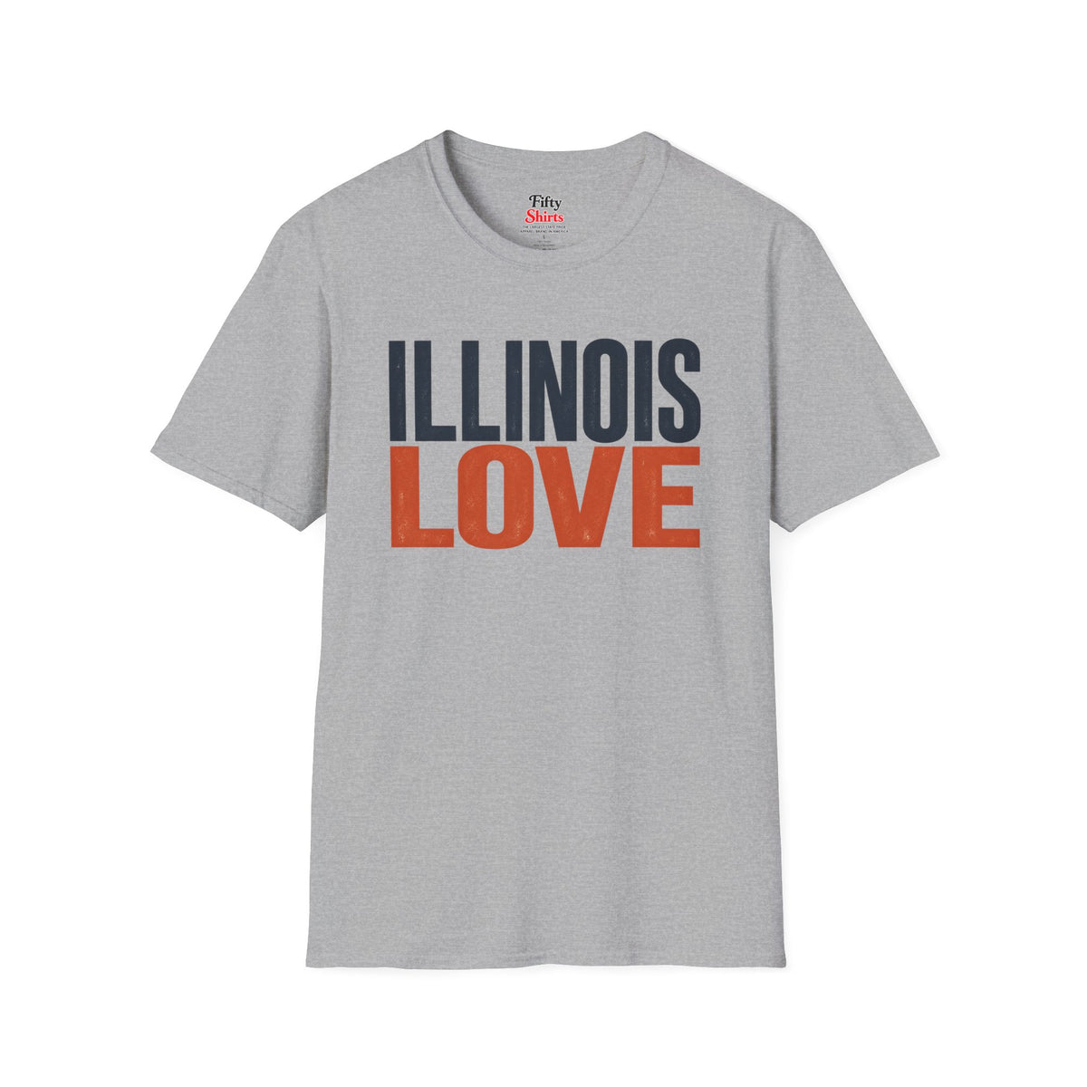 Illinois Love Unisex Softstyle T Shirt State Name Graphic Tee