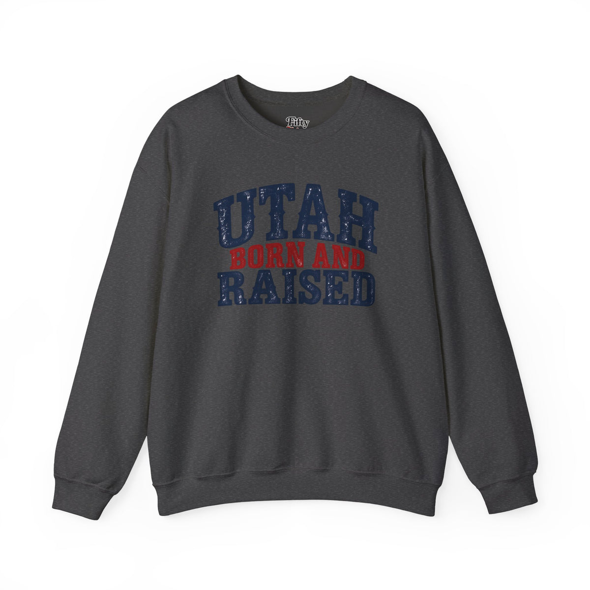 Utah Born and Raised Vintage Americana Unisex Sweatshirt Graphic