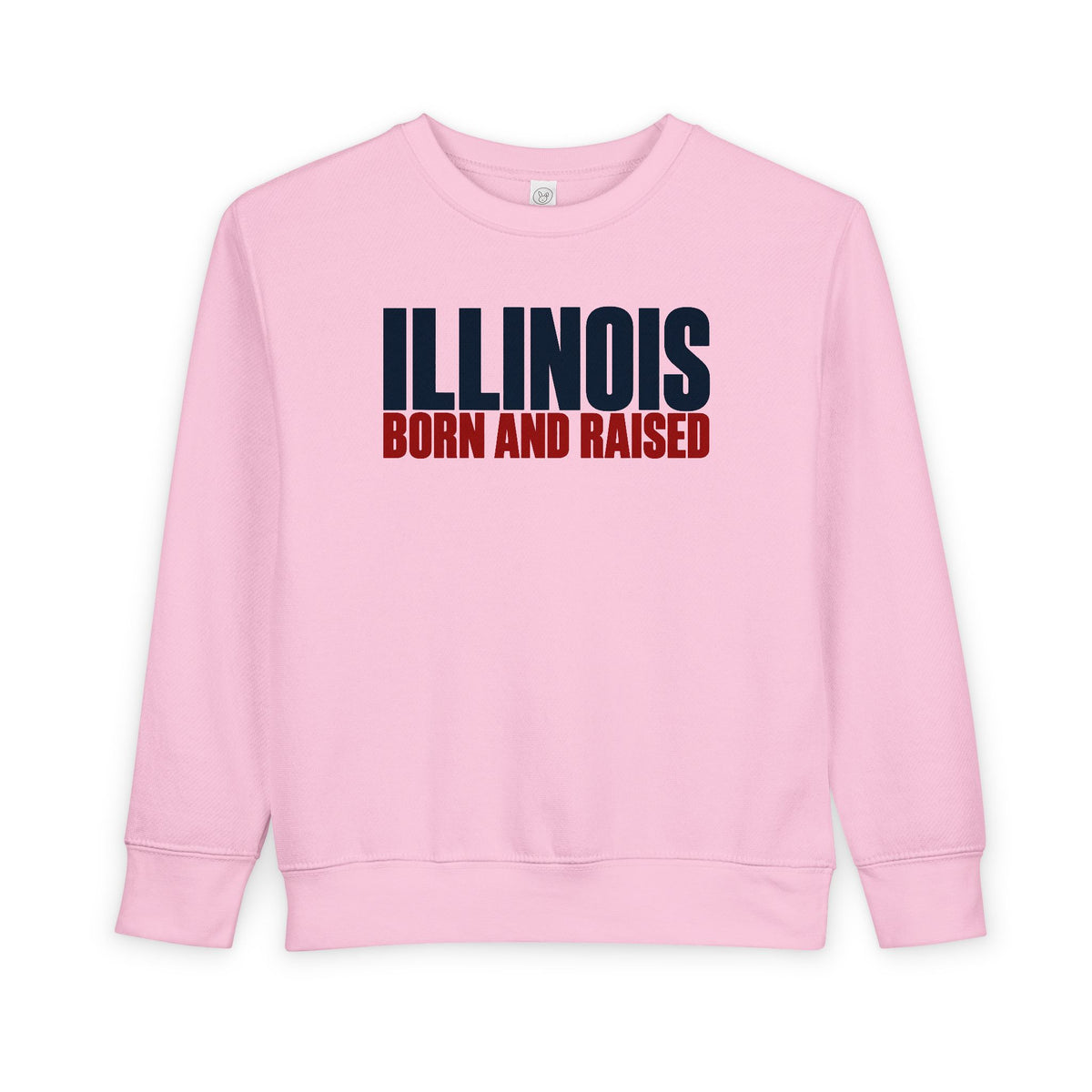 Illinois Born and Raised Modern Midwest Streetwear Unisex Toddler Sweatshirt